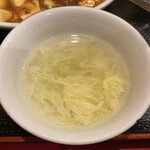 中華料理　長楽園 - 麻婆豆腐定食 1,180円 (スープ)