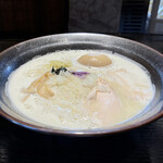 鶏そば 火影 - 濃い鶏白湯そば味玉入り