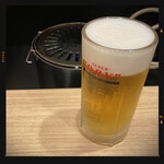 焼肉 ぎゅーとん - 生ビール　480円