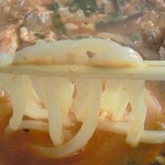 焼肉さかえや - ユッケジャンうどん麺拡大