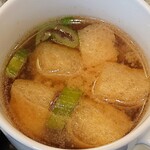 鳥焼 なか村 - 鳥焼 なか村 ＠西葛西 ランチ チキンカレーに付く揚げの味噌汁