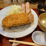 晴のちカツ - 富士デュロックロースカツ定食+ルイビ豚メンチカツ