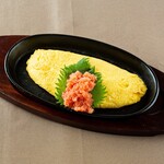 Omelette with mentaiko and mozzarella cheese