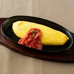 Teppanyaki omelet with tomato sauce