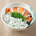 Salmon shirasu bowl