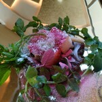 SALONE TOKYO - 馬肉のタルターラ 苺とゴルゴンゾーラ