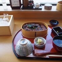 しら河 浄心本店 - 冷酒（而今） ＆ 肝入り特上ひつまぶし