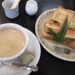 Mizuma Kohi - チーズとあんこの、トーストセットです。