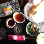 まあるい - 選べる御膳。お造り、天ぷらを、選んでみました＾＾