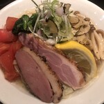 鴨出汁中華蕎麦 麺屋yoshiki - 鴨とトリュフの冷やしクリーミー和えつけ蕎麦
