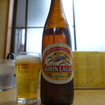 紀美乃 - 瓶ビールはキリンラガー