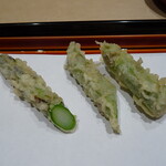 てんぷら 近藤 - アスパラガス