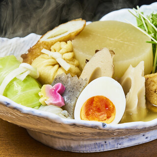 Our signature oden menu is proud of our carefully selected soup stock.