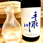 Nihon Ryouri Byakuya - やはり美味しい手取川　純米吟醸　生原酒 辛口の手取川も旨いなぁ