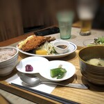 kawara CAFE&DINING - ◆野菜を食べるタルタルソースの　長崎県産アジフライ定食（1300円：税込