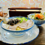 博多ラーメン しばらく - ◎ラーメン& 明太子ご飯セット（ランチタイム限定）