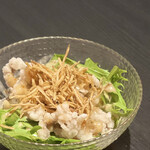 Koshitsu Fugu Kani Ryouri Isobue - 鱧と水菜のサラダ