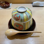 兄弟寿し - 梅入り青さの茶碗蒸し