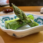 兄弟寿し - 新発田産のアスパラ塩焼き