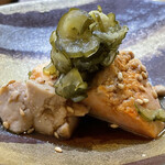 兄弟寿し - 佐渡産あん肝と胡瓜の奈良漬