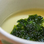 兄弟寿し - 梅入り青さの茶碗蒸し