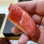 兄弟寿し - トロのスルメイカ漬