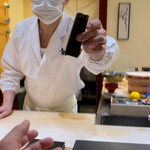 兄弟寿し - 新潟山北産の毛蟹手巻き、海苔は有明産