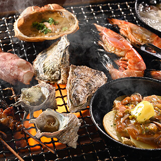 The triple signature of taste, quality, and price! Enjoy fresh seafood [hamayaki]