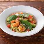 Genovese with shrimp and avocado