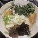 いち井 - 焼きあご塩 海老ワンタン 岩海苔 大盛