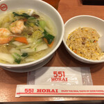 551蓬莱 - 海鮮麺セット（ミニ炒飯）