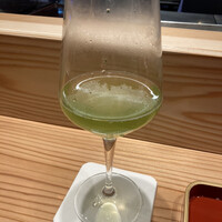 すしと天ぷら 坂本 - 玉露をワイングラスで