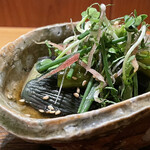 根津 焼鳥 照隅 - 大和茄子と万願寺の揚げ浸し