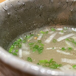 根津 焼鳥 照隅 - 鳥スープ