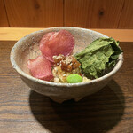 根津 焼鳥 照隅 - ぽんじりタルタルのポテサラとノーザンルビーチップ