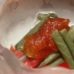 根津 焼鳥 照隅 - 西瓜と蓴菜