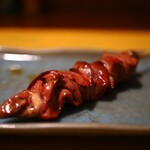 鳥九 - 60g以上ありそうなトロトロのレバー。最高