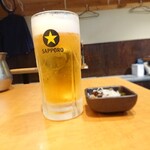 博多満月 - 生ビール199円(税別)=219円(税込) 202206