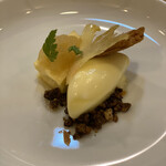 オステリア ジジ - ドルチェも最高！メニューはパイナップルのジェラートと書いてますがジェラートの他にココナッツのムースとラム酒のシャーベットも⸜(♡ ॑ᗜ ॑♡)⸝