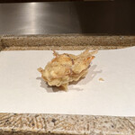 日本橋 蕎ノ字 - 車海老　頭。　塩で。