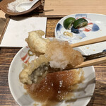 日本橋 蕎ノ字 - メゴチ　お好み（おろしつゆ）で。　リフトアップ