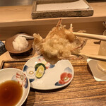 日本橋 蕎ノ字 - 車海老　頭　塩　リフトアップ！