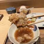 日本橋 蕎ノ字 - 車海老　頭　おろしつゆで　リフトアップ！