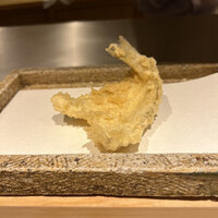 日本橋 蕎ノ字 - キス　半分塩で　半分つゆで。