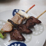 八幡屋 - ネギマ、心臓