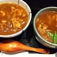 日本橋 やぶ久 - ミニカレー丼、ミニカレー南蛮そばセット 1,100円 ♪