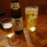Sakana Koubou Maruman - ノンアルコールビール（キリンフリー）二本目、緑茶二杯目