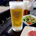 牛の里 - 生ビール 550円