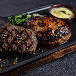 [Lunch] Enjoy a luxurious afternoon ♪ "Hamburg 150g & fillet Steak 100g mixed combo"