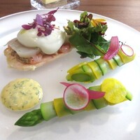 Luca - 赤地鶏　帆立貝　甘エビ　ムール貝　河内晩柑　新玉ねぎ